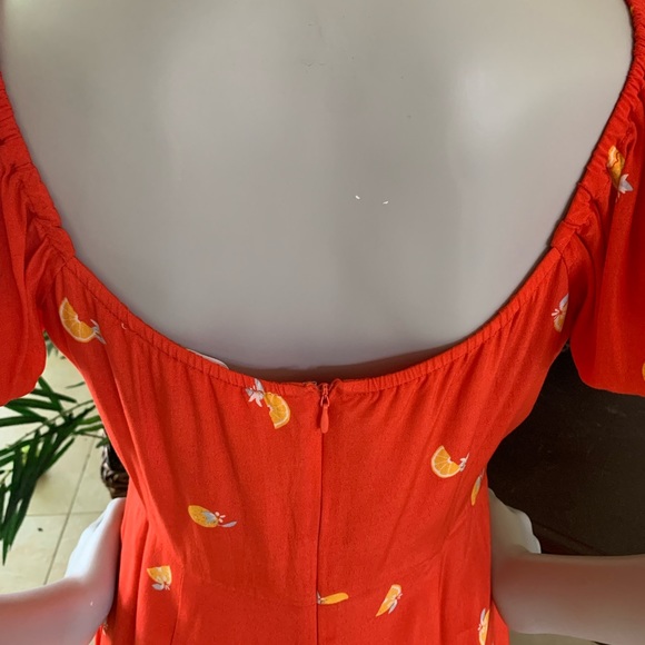 Astr The Label Nancy Dress - Atomic Orange - Picture 8 of 16